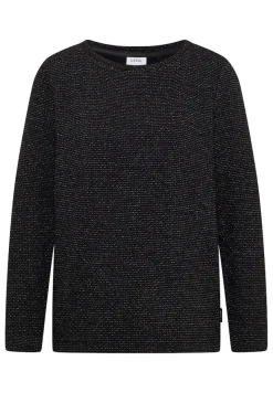 Cecil Shirts*Glitzer Strukturshirt Black