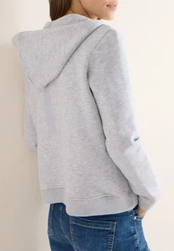 Cecil Pullover & Sweatshirts*Glitzernde Hoodie Sweatjacke luna grey melange