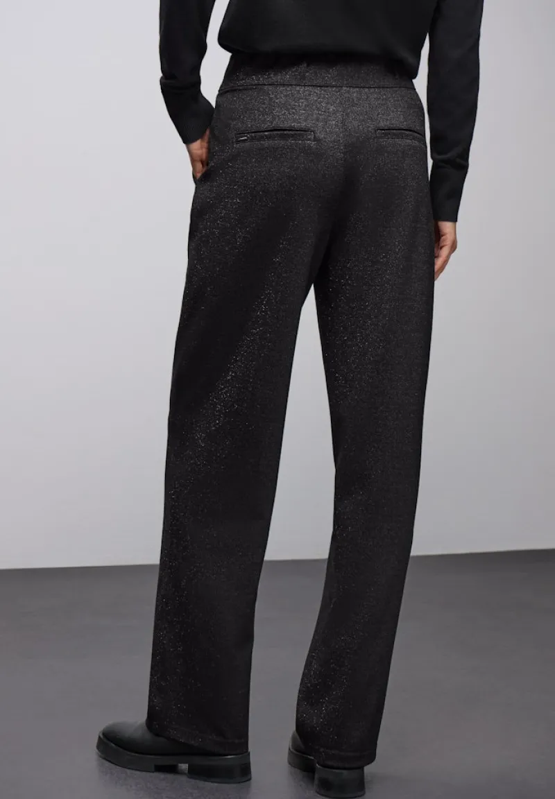 Street One Hosen*Glitzernde Straight Leg Hose Black