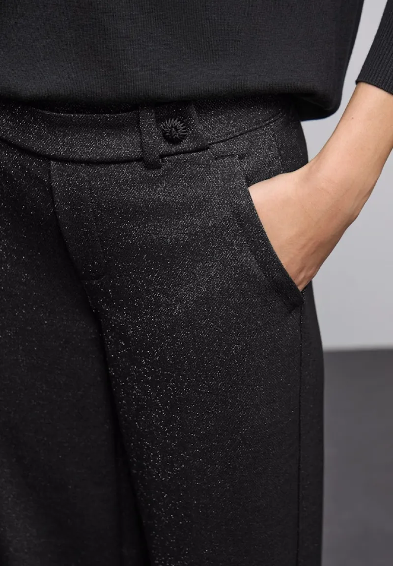 Street One Hosen*Glitzernde Straight Leg Hose Black
