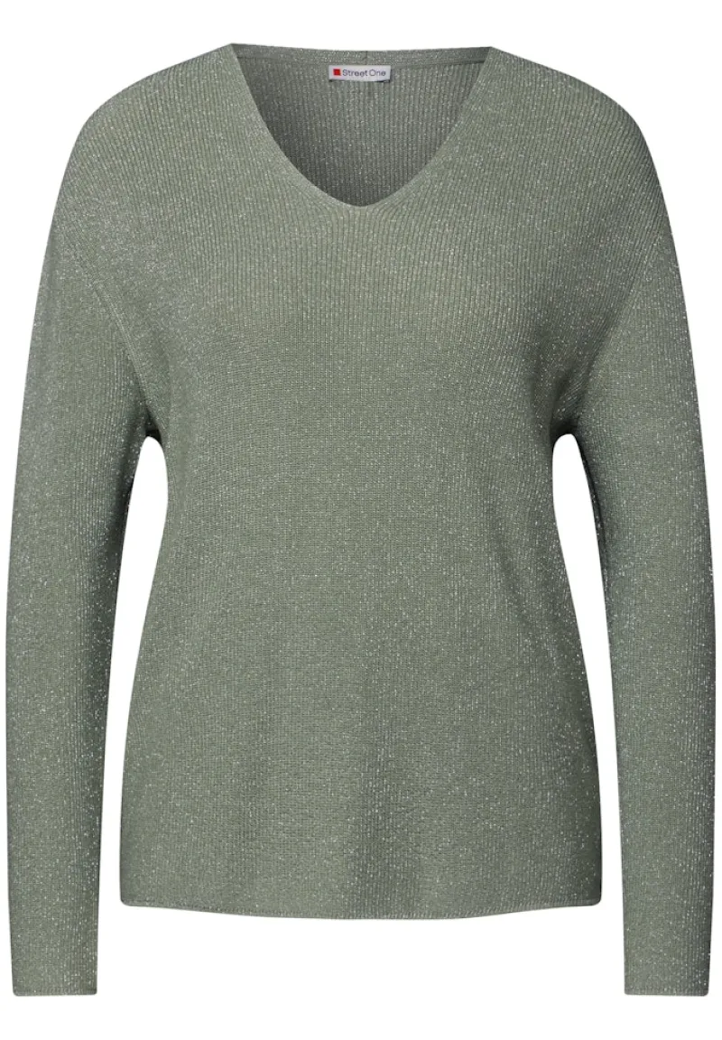 Street One Pullover & Sweatshirts*Glitzernder Pullover dusty milky green
