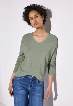 Street One Pullover & Sweatshirts*Glitzernder Pullover dusty milky green