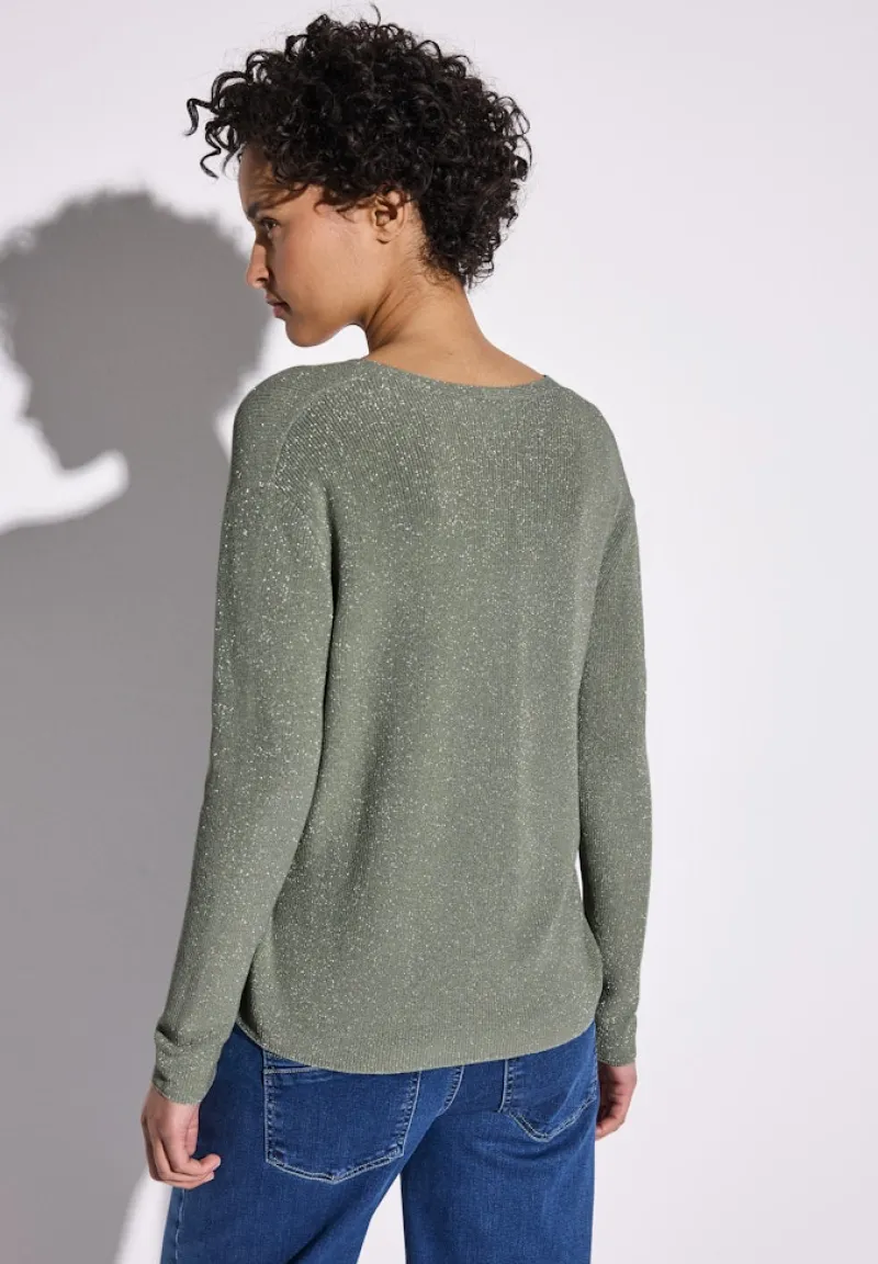 Street One Pullover & Sweatshirts*Glitzernder Pullover dusty milky green