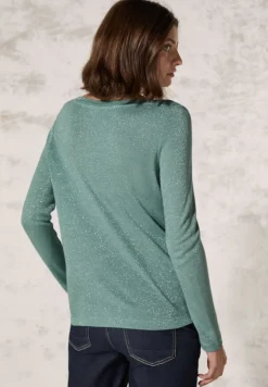 Cecil Shirts*Glitzerndes Shirt glaced salvia green