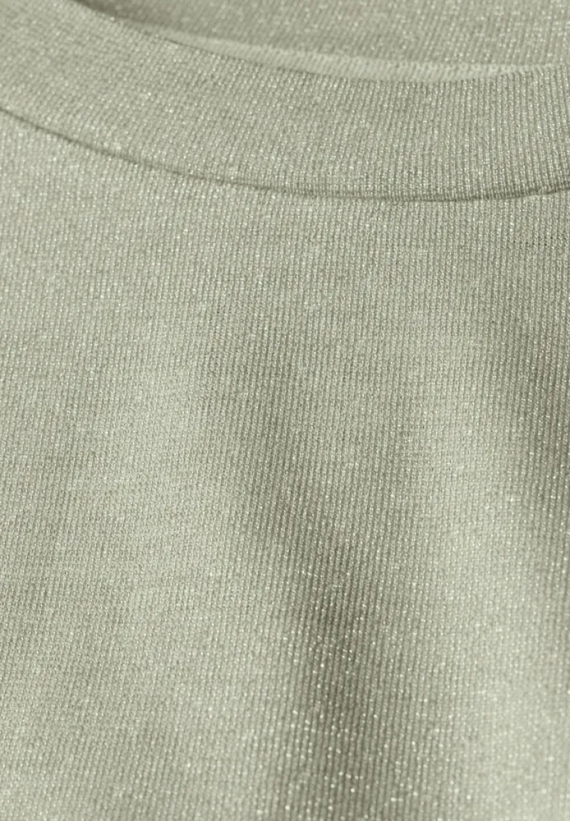 Street One Shirts*Glitzerndes T-Shirt dusty milky green