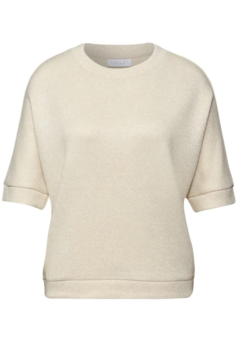 STREET ONE STUDIO Shirts*Glitzerndes T-Shirt soft beige