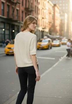 STREET ONE STUDIO Shirts*Glitzerndes T-Shirt soft beige