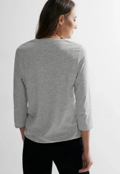 Cecil Shirts*Glitzerprint T-Shirt mineral grey melange