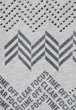 Cecil Shirts*Glitzerprint T-Shirt mineral grey melange