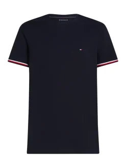 Tommy Hilfiger Shirts|Big Boys*GLOBAL STRIPE CUFF TEE desert sky