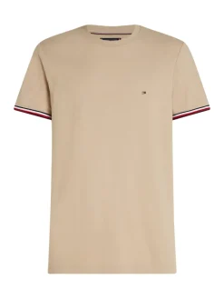 Tommy Hilfiger Shirts|Big Boys*GLOBAL STRIPE CUFF TEE sandalwood