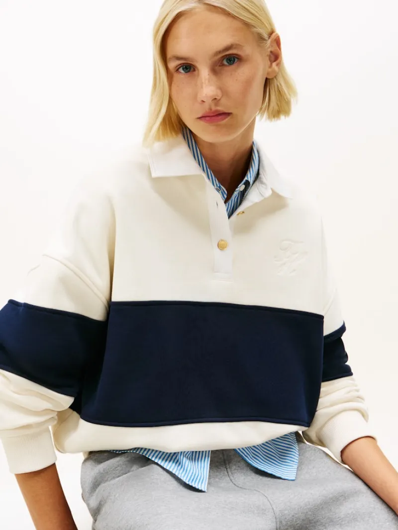 Tommy Hilfiger Pullover & Sweatshirts*GOLD BTN RUGBY SWTSRT calico