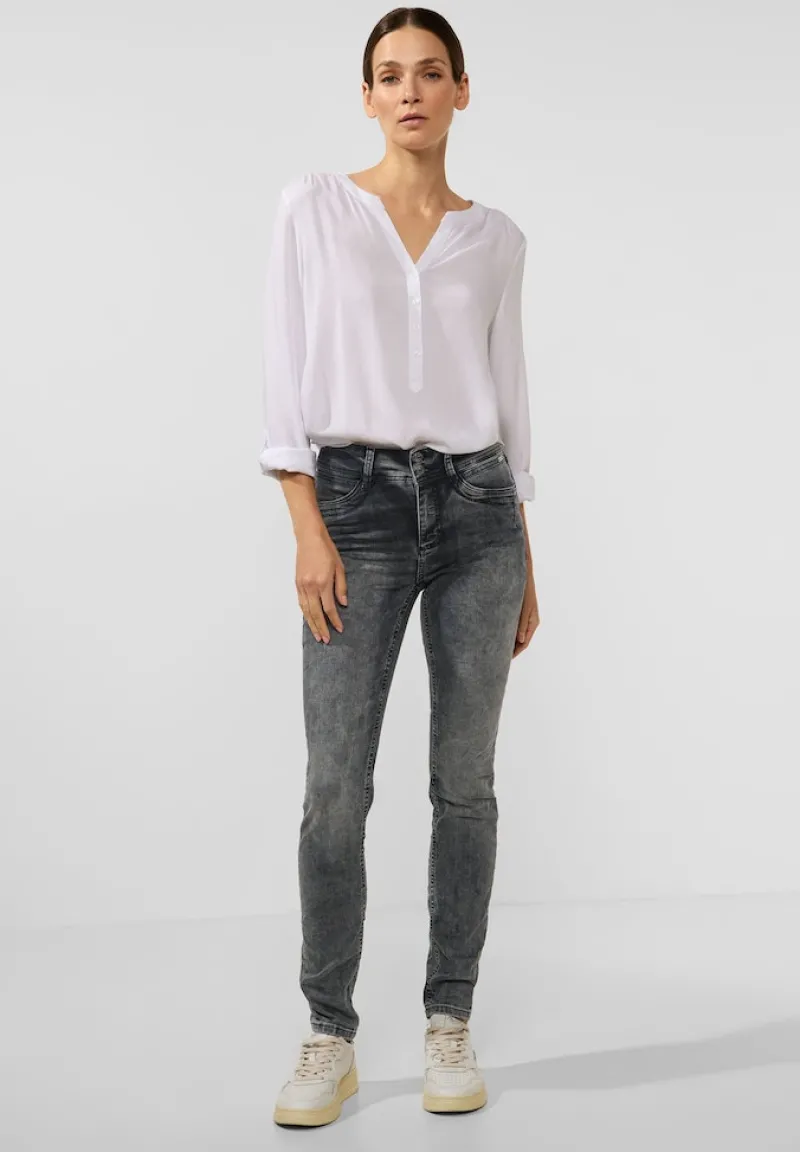 Street One Jeans*Graue Slim Fit Jeans authentic dark grey wash