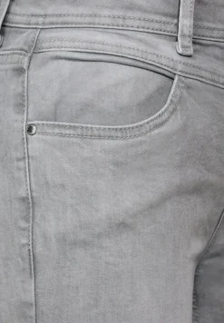Street One Jeans*Graue Slim Fit Jeans light grey random wash