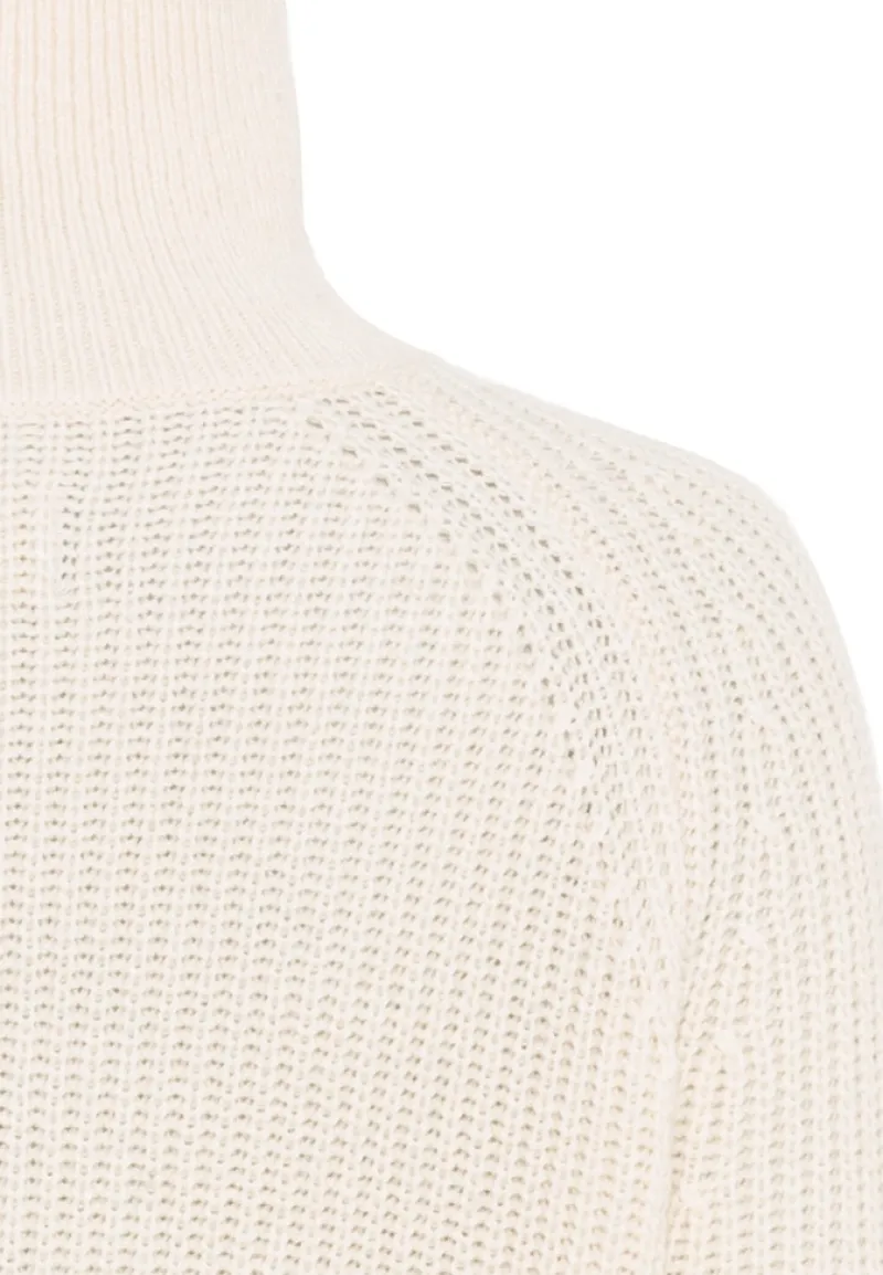 Camel Active Pullover & Sweatshirts*Grobstrickpullover mit Wollanteil creme