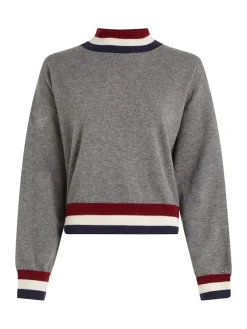 Tommy Hilfiger Pullover & Sweatshirts*GS WOOL CASHMERE MOCK-NK SWT med heather grey