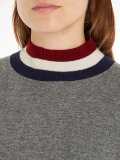 Tommy Hilfiger Pullover & Sweatshirts*GS WOOL CASHMERE MOCK-NK SWT med heather grey