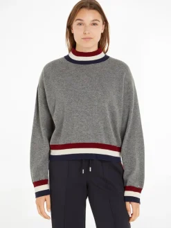 Tommy Hilfiger Pullover & Sweatshirts*GS WOOL CASHMERE MOCK-NK SWT med heather grey
