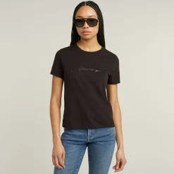 G-star Raw Shirts*G-script shiny r t wmn dk black