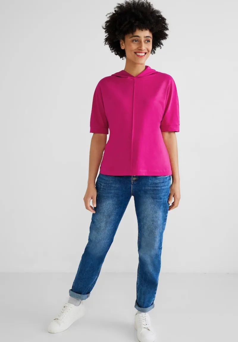 Street One Shirts*Halbarm Kapuzenshirt nu pink