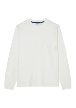 Marc O'Polo Denim Shirts*Heavy-Jersey-Oversize-Longsleeve egg white