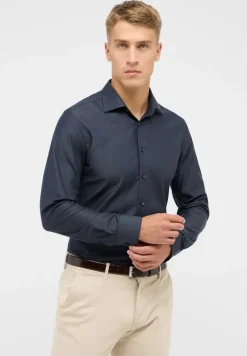 ETERNA Hemden|Big Boys*Hemd Fischgrat Langarm anthrazit