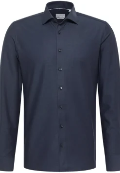 ETERNA Hemden|Big Boys*Hemd Fischgrat Langarm anthrazit