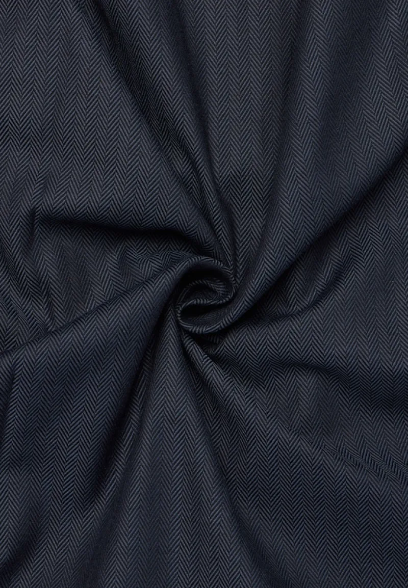 ETERNA Hemden|Big Boys*Hemd Fischgrat Langarm anthrazit