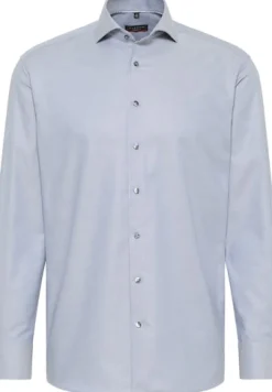 ETERNA Hemden|Big Boys*Hemd Fischgrat Langarm graublau