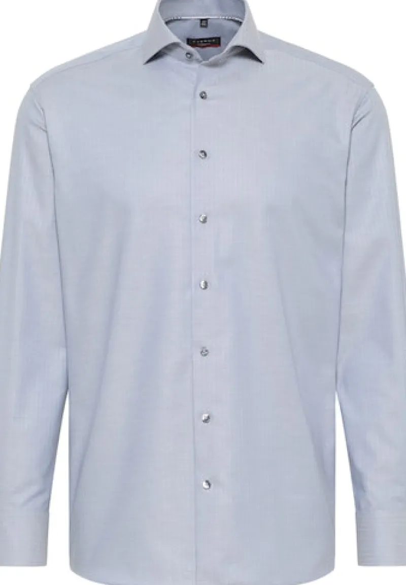 ETERNA Hemden|Big Boys*Hemd Fischgrat Langarm graublau