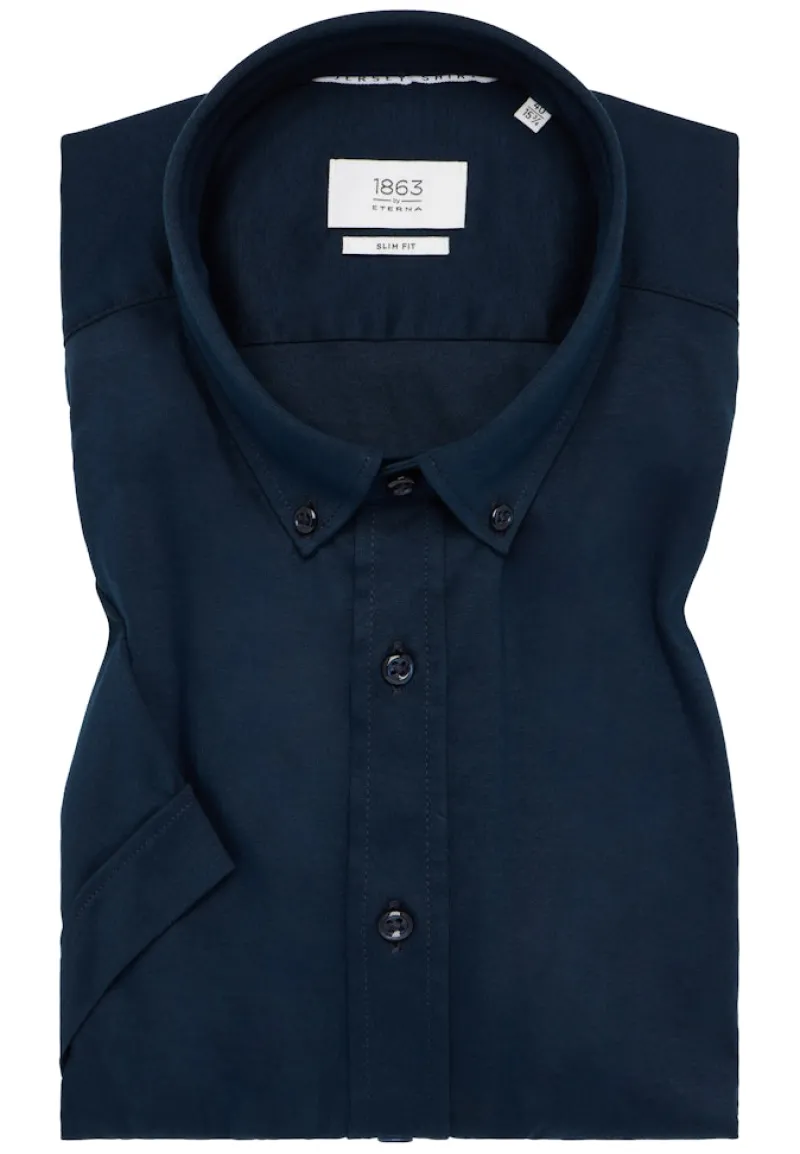 ETERNA Hemden|Big Boys*Hemd Jersey Kurzarm dunkelblau