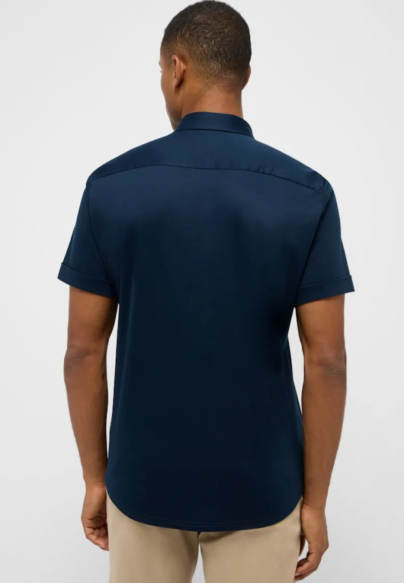 ETERNA Hemden|Big Boys*Hemd Jersey Kurzarm dunkelblau