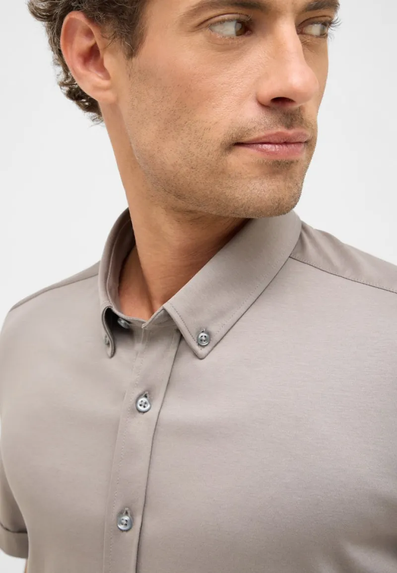 ETERNA Hemden|Big Boys*Hemd Jersey Kurzarm hellgrau