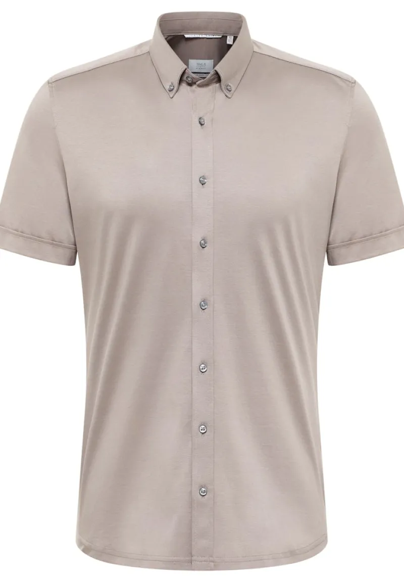 ETERNA Hemden|Big Boys*Hemd Jersey Kurzarm hellgrau