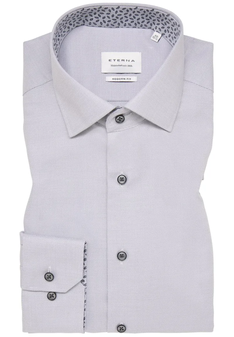 ETERNA Hemden|Big Boys*Hemd Langarm Grau