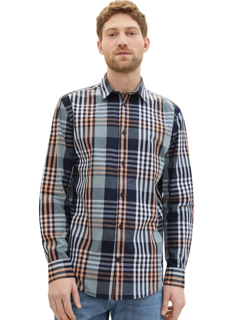 Tom Tailor Hemden|Big Boys*Hemd mit Karomuster navy orange mint big check