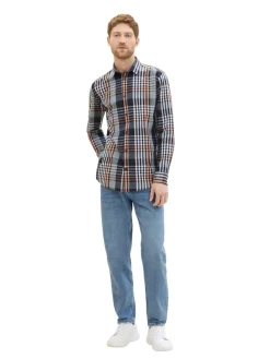 Tom Tailor Hemden|Big Boys*Hemd mit Karomuster navy orange mint big check