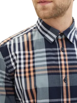 Tom Tailor Hemden|Big Boys*Hemd mit Karomuster navy orange mint big check