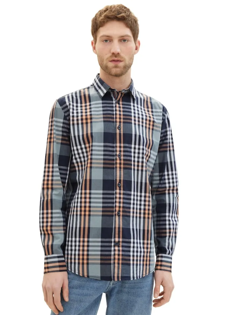 Tom Tailor Hemden|Big Boys*Hemd mit Karomuster navy orange mint big check