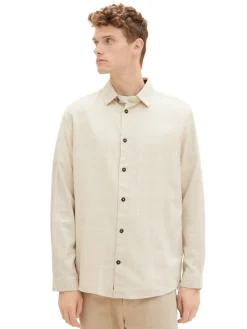 Tom Tailor Hemden|Big Boys*Hemd mit Karomuster vintage beige tonal check