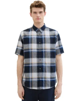 Tom Tailor Hemden|Big Boys*Hemd mit Leinen navy linen check