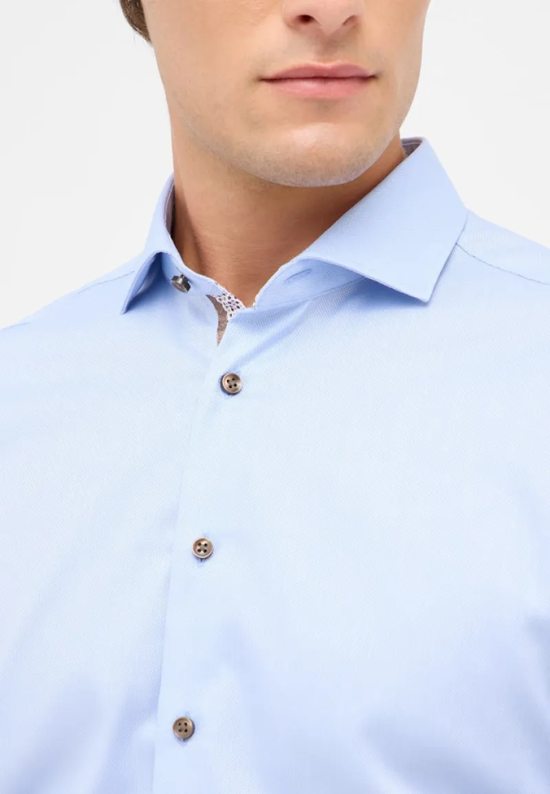 ETERNA Hemden|Big Boys*Hemd Natté Langarm hellblau