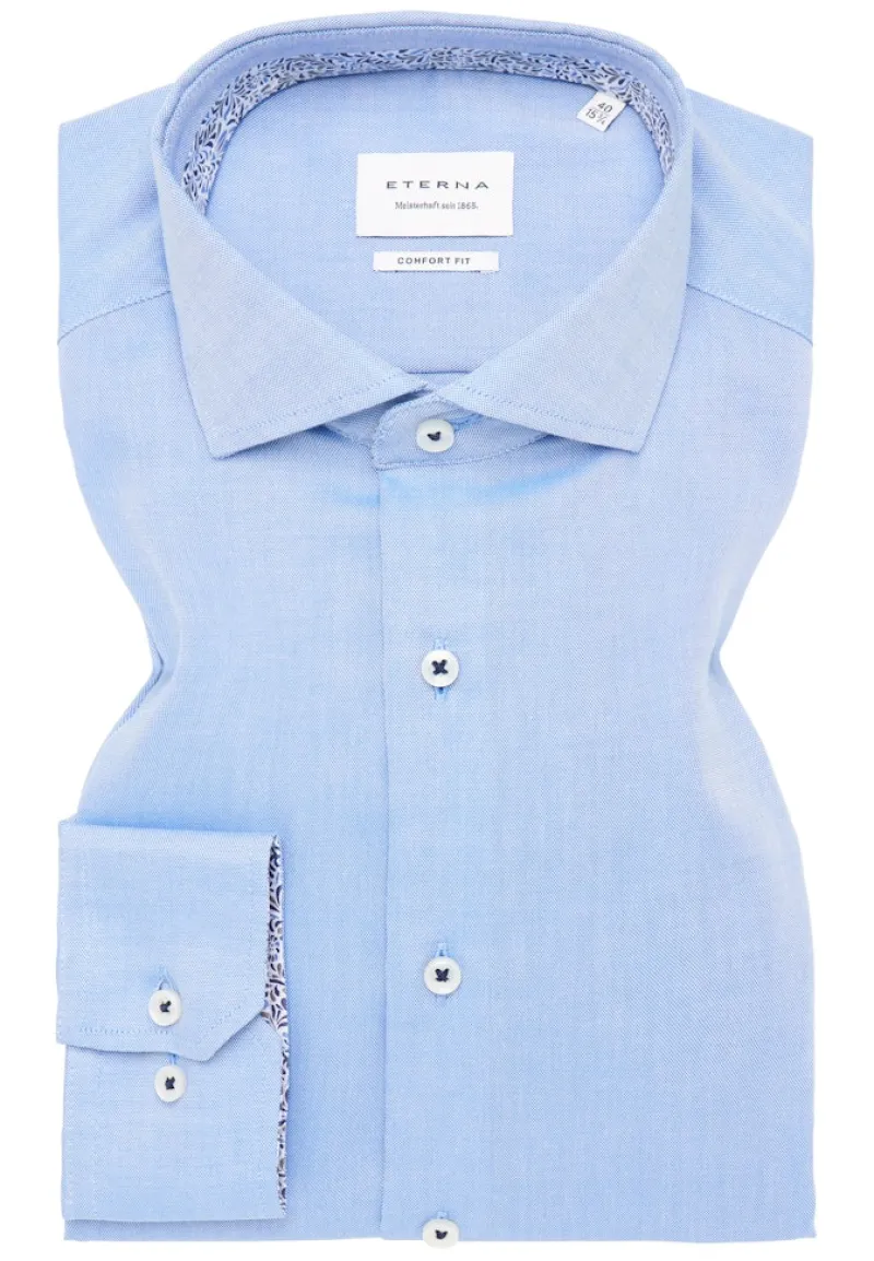 ETERNA Hemden|Big Boys*Hemd Oxford Langarm Blau