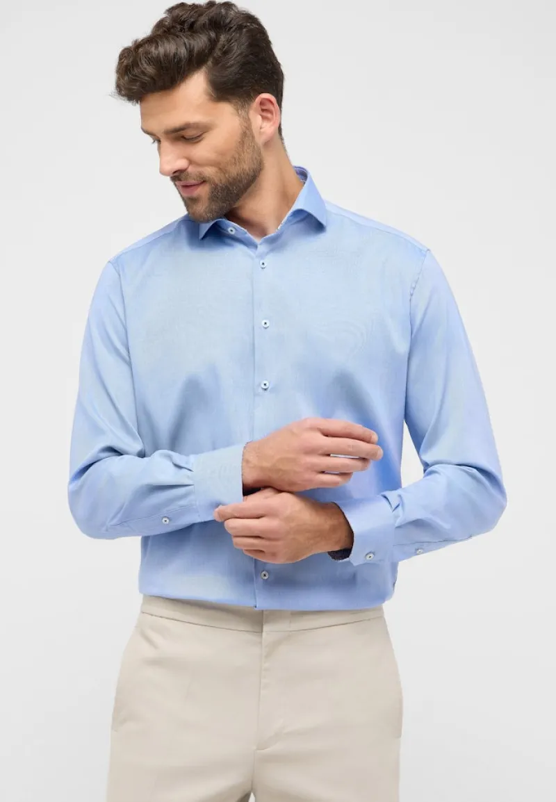 ETERNA Hemden|Big Boys*Hemd Oxford Langarm Blau