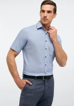 ETERNA Hemden|Big Boys*Hemd Panama Kurzarm Blau