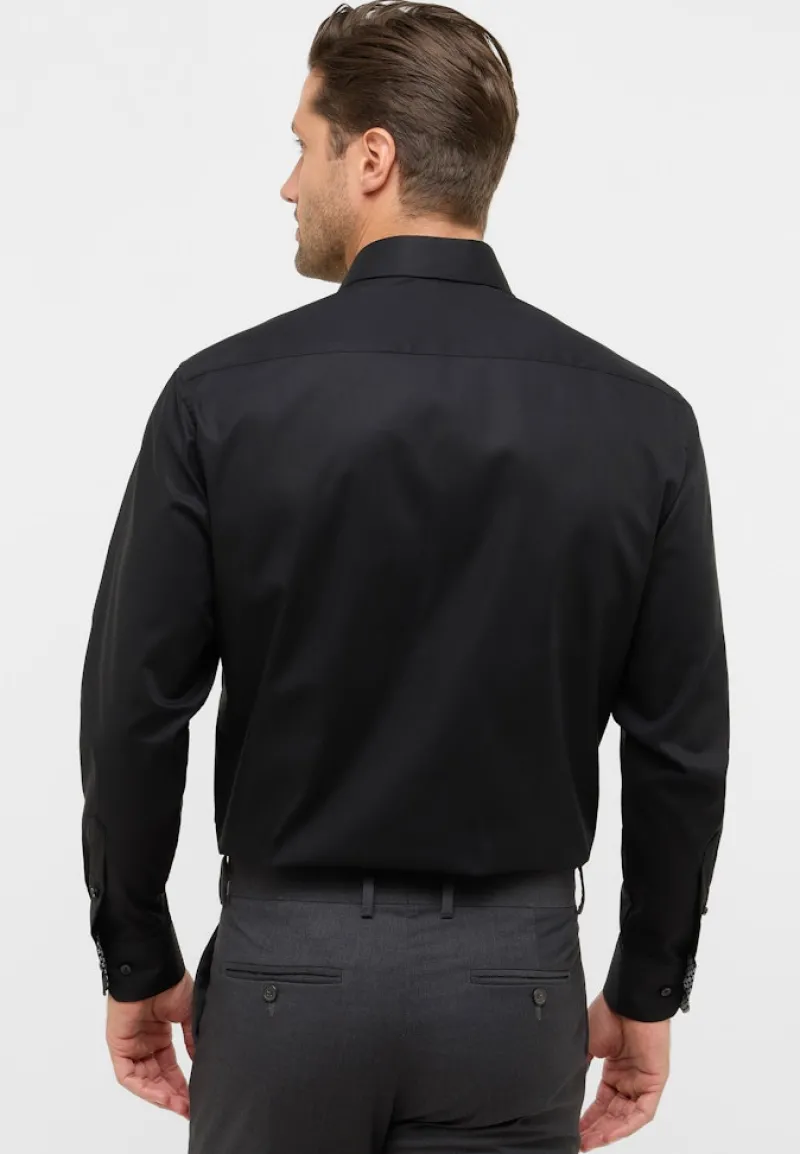 ETERNA Hemden|Big Boys*Hemd Popeline Langarm Schwarz