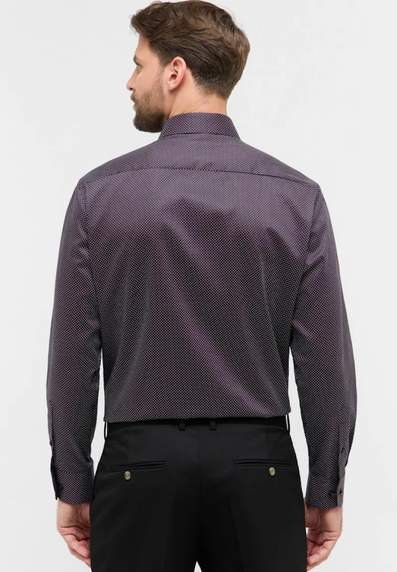 ETERNA Hemden|Big Boys*Hemd Satingewebe Langarm burgunder