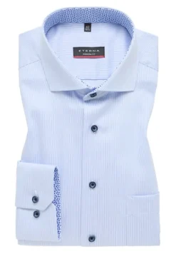 ETERNA Hemden|Big Boys*Hemd Satingewebe Langarm hellblau