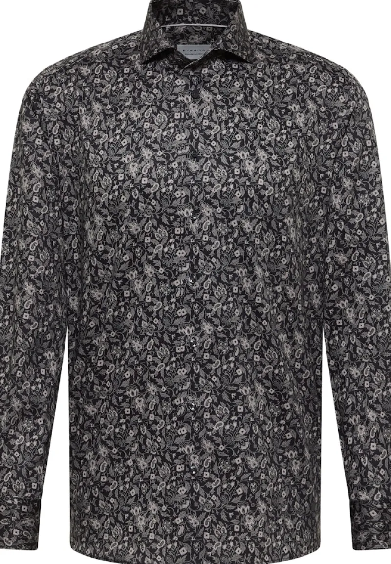 ETERNA Hemden|Big Boys*Hemd Satingewebe Langarm anthrazit