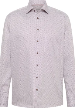 ETERNA Hemden|Big Boys*Hemd Satingewebe Langarm Braun